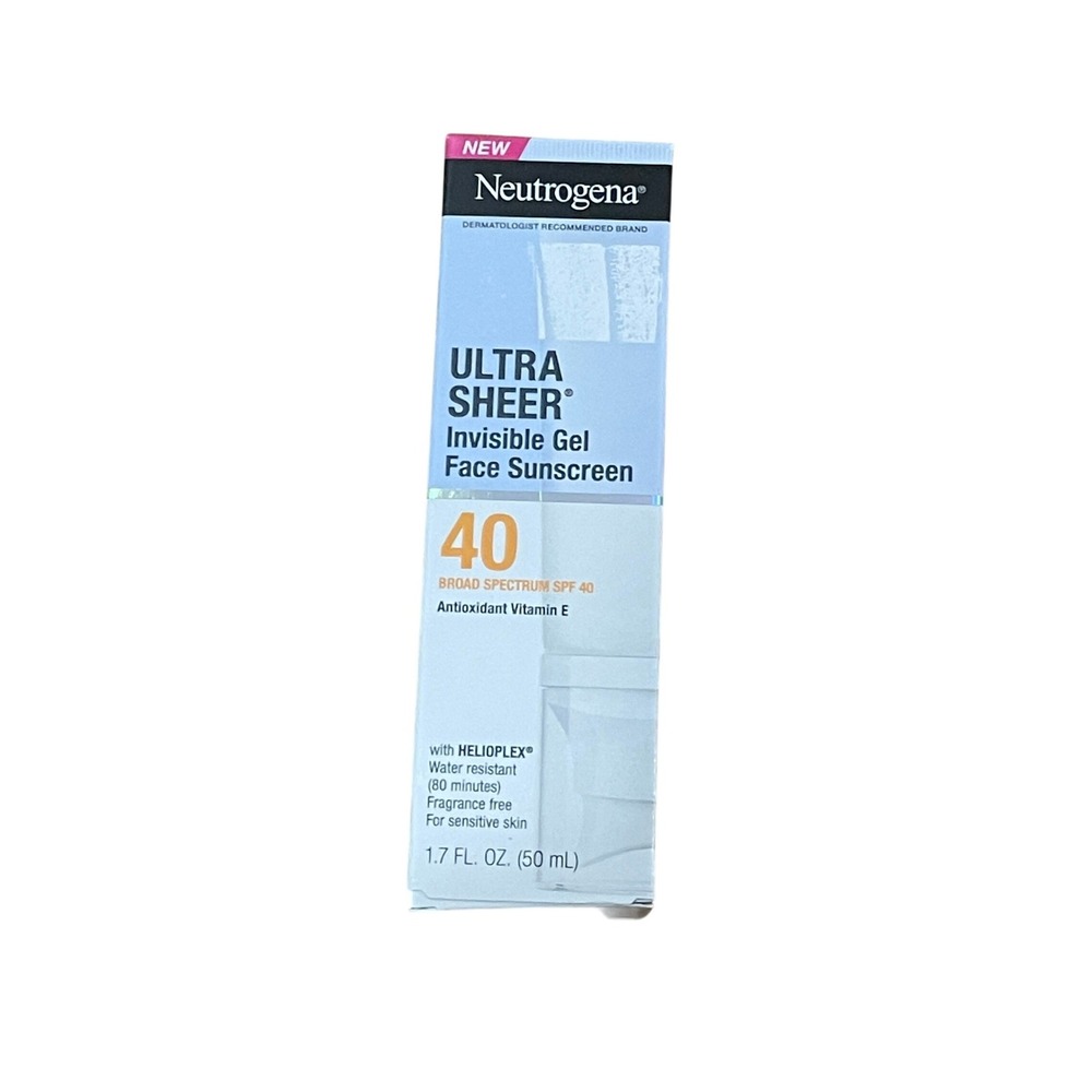 Neutrogena Sunscreen SPF 40 Ultra Sheer Invisible Gel Face Fragrance Free 1.7oz